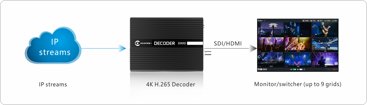 Kiloview D300 4K HDMI HEVC Hardware Decoder