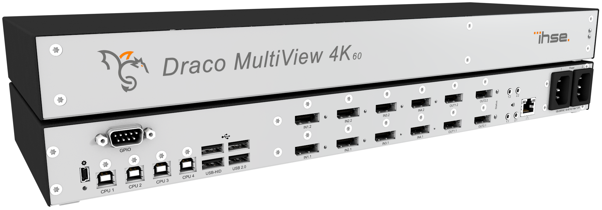 IHSE MULTIVIEW 4K60 COMBINED 4-INPUT KVM SWITCH AND MULTIVIEWER