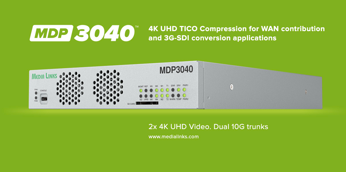 MDP3040 Modular IP Media Gateway for 4K / UHD with TICO Compression