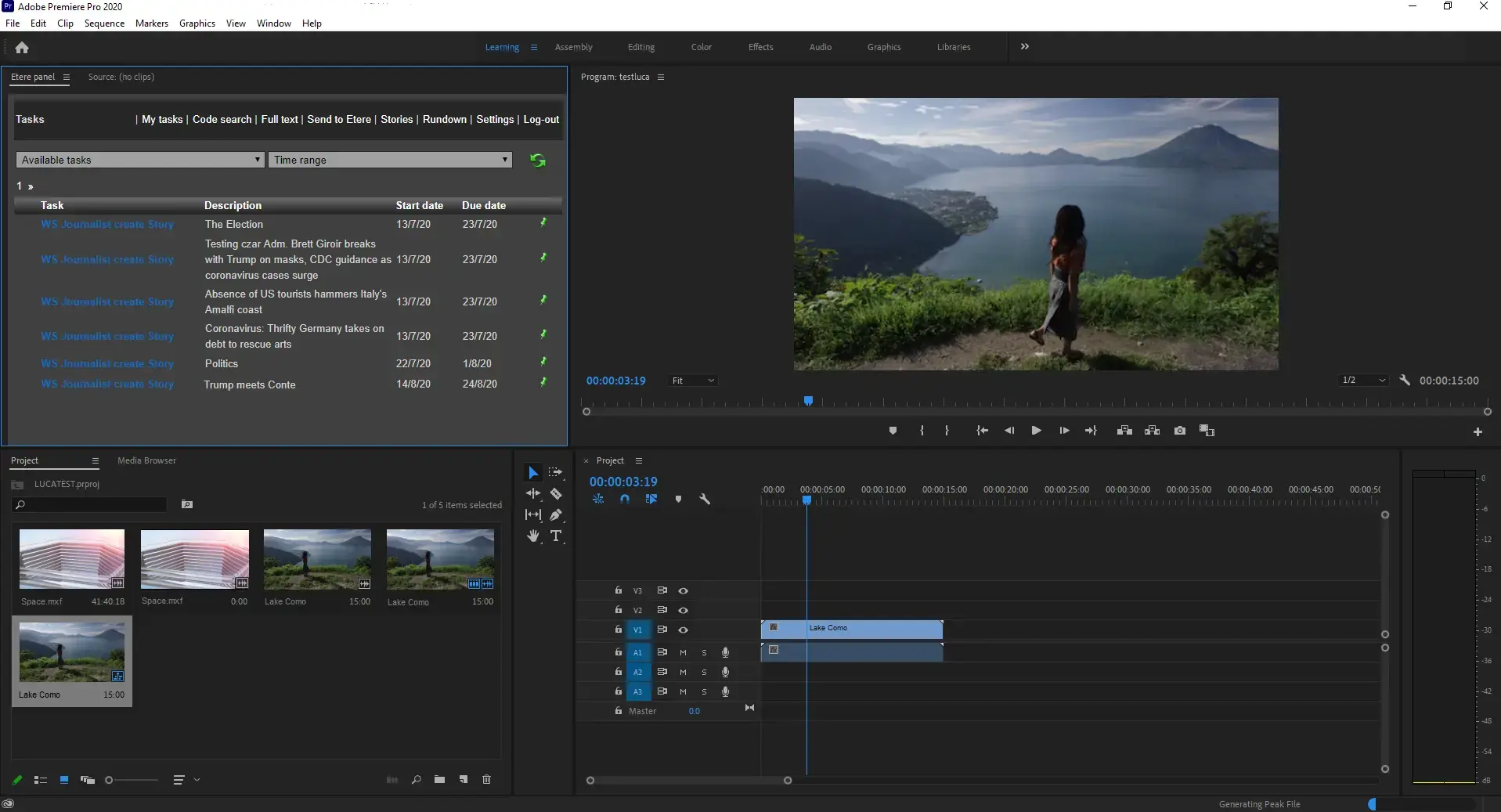 Etere MAM – NLE Integration for Adobe Premiere (Unlimited License)