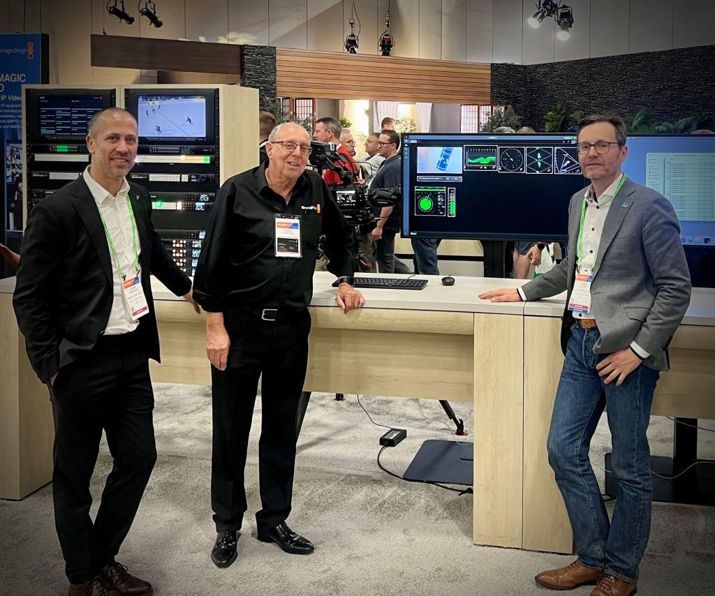 Representatives of Bridge Technologies and Blackmagic Design